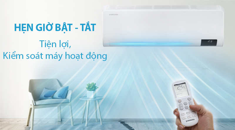 Máy lạnh Samsung Wind-Free Inverter 2.5 HP AR24TYGCDWKNSV-Kiểm soát thời gian hoạt động của máy, tiết kiệm điện với chức năng hẹn giờ