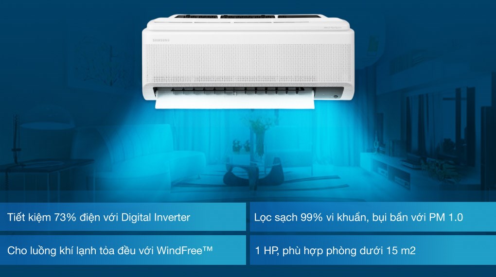 Máy lạnh Samsung Wind-Free Inverter 1 HP AR10TYAACWKNSV - 26