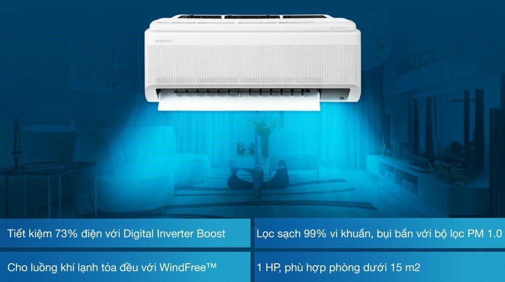 Máy lạnh Samsung Wind-Free Inverter 1 HP AR10TYAACWKNSV - 27