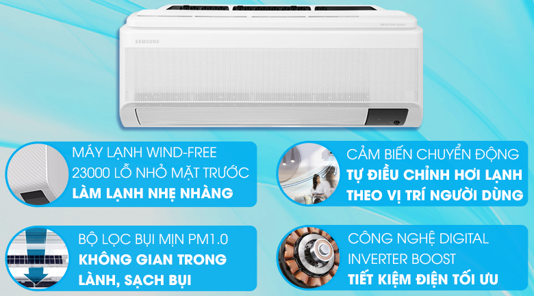 Máy lạnh Samsung Wind-Free Inverter 1 HP AR10TYAACWKNSV - 17