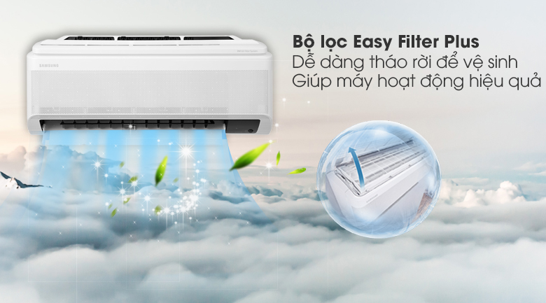Máy lạnh Samsung Wind-Free Inverter 1 HP AR10TYAACWKNSV - Bộ lọc Easy Filter Plus