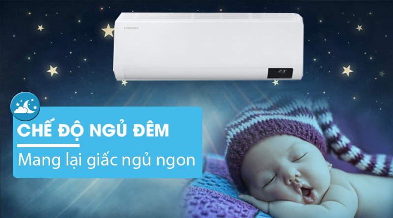 Máy lạnh Samsung Wind-Free Inverter 1.5 HP AR13TYAACWKNSV-Mang lại giấc ngủ ngon với chế độ ngủ đêm