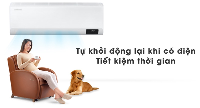 Máy lạnh Samsung Wind-Free Inverter 1.5 HP AR13TYAACWKNSV-Tiện lợi, tiết kiệm thời gian với khả năng tự khởi động lại khi có điện