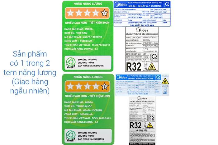 Máy lạnh Midea Inverter 1 HP MSAFA-10CRDN8 Màu Trắng