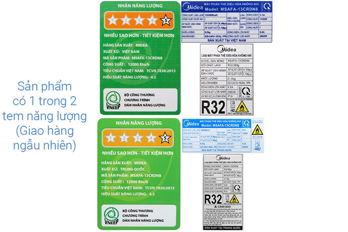 Máy lạnh Midea Inverter 1.5 HP MSAFA-13CRDN8 Màu Trắng