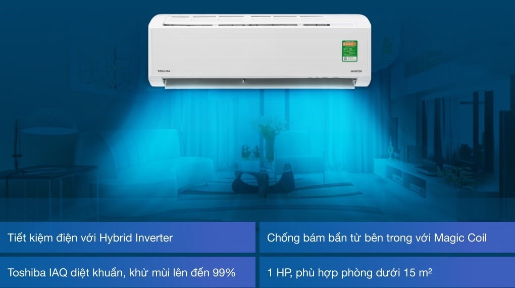 Máy lạnh Toshiba Inverter 1 HP RAS-H10D2KCVG-V, giá rẻ, chính …