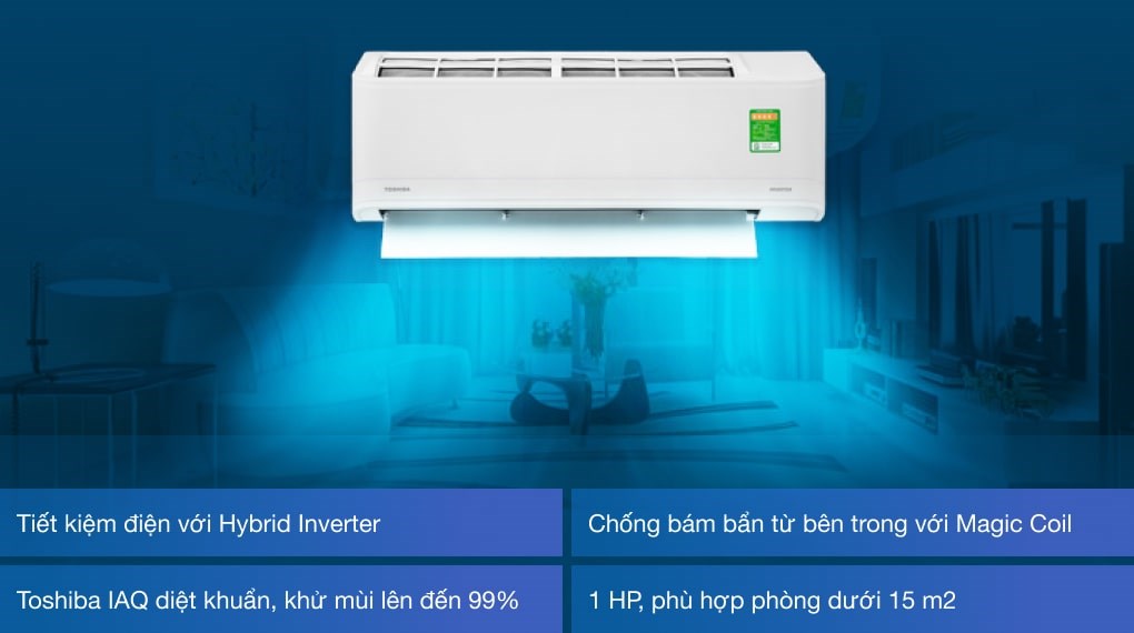Máy lạnh Toshiba Inverter 1 HP RAS-H10X2KCVG-V - 18