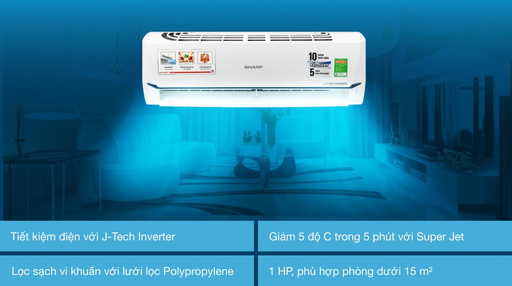 Máy lạnh Sharp Inverter 1 HP AH-X9XEW