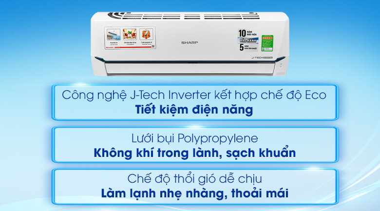 Máy lạnh Sharp Inverter 1 HP AH-X9XEW - 11