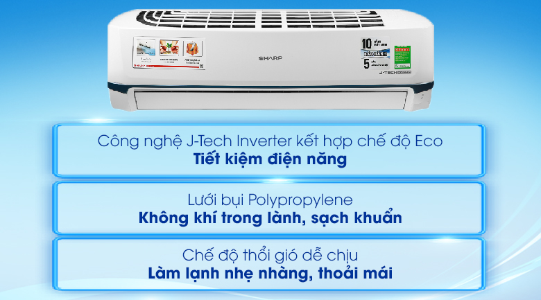 Máy lạnh Sharp Inverter 2 HP AH-X18XEW - 14