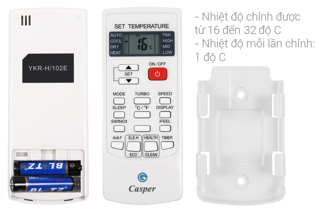Điều hòa Casper Inverter 12000 BTU GC-12TL32 Màu Trắng