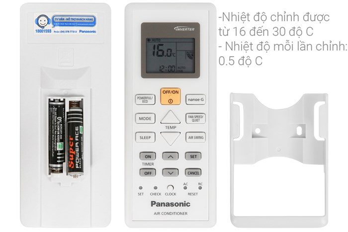 Máy lạnh Panasonic Inverter 2 HP CU/CS-PU18WKH-8M Màu Trắng