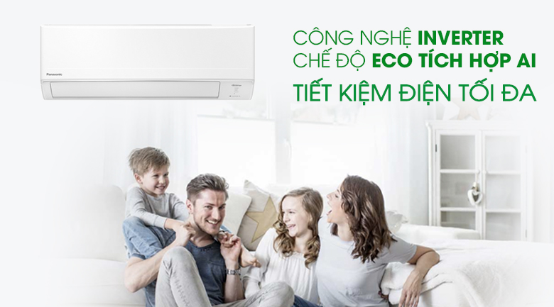 Inverter và Eco tích hợp AI Máy lạnh Panasonic Inverter 1 HP CU/CS-WPU9WKH-8M