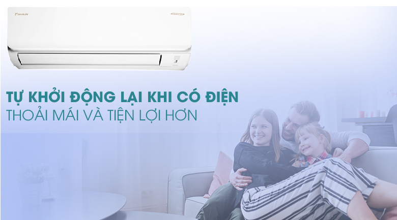 Tự khởi động lại khi có điện - Máy lạnh Daikin Inverter 1 HP ATKA25UAVMV Tự khởi động lại khi có điện - Máy lạnh Daikin Inverter 1 HP ATKA25UAVMV