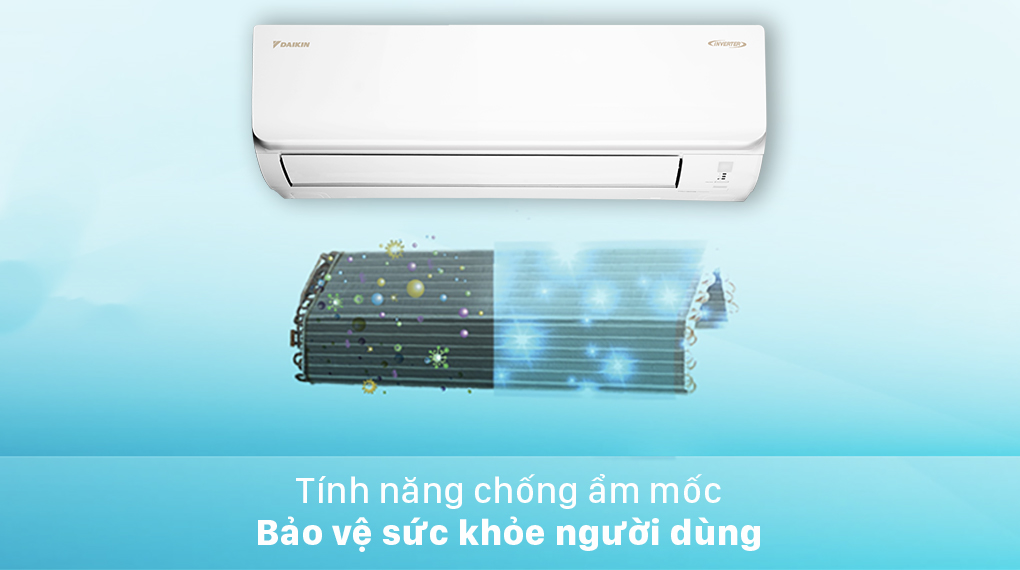 Máy lạnh Daikin Inverter 2 HP FTKA50UAVMV-Bảo vệ tối ưu sức khỏe người dùng với chức năng chống ẩm mốc 