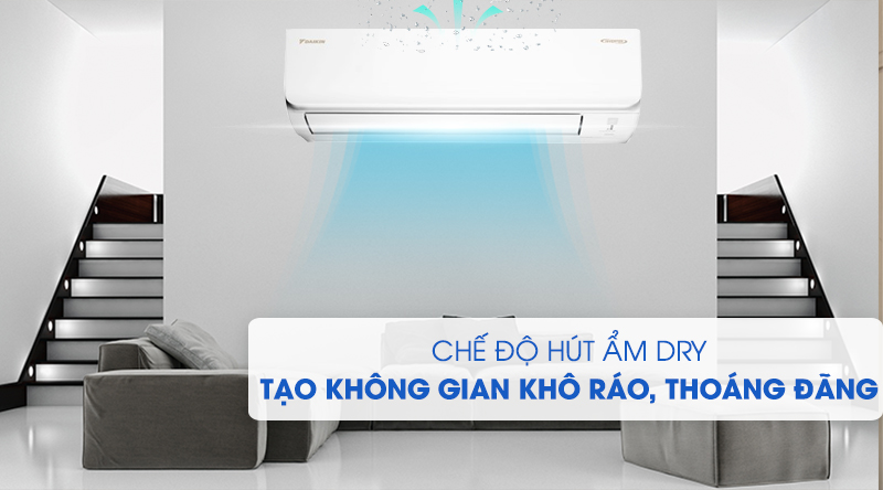 Máy lạnh Daikin Inverter 2 HP FTKA50UAVMV-Tạo bầu không gian khô ráo, thoáng đãng cùng chức năng hút ẩm