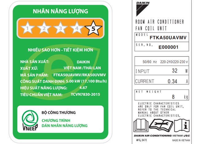Máy lạnh Daikin Inverter 2 HP FTKA50UAVMV Màu Trắng