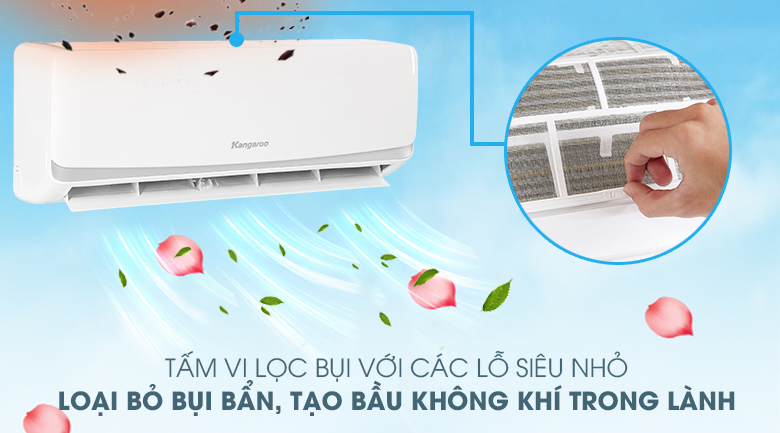 Máy lạnh Kangaroo KGAC09CN - lọc bụi