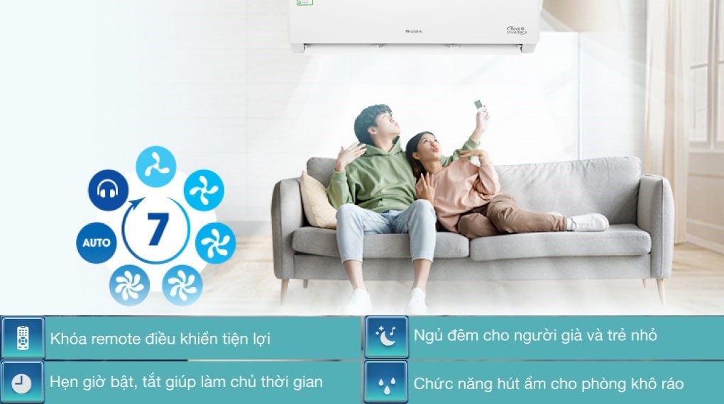 Máy lạnh Gree Inverter 0.8 HP GWC07PA-K3D0P4