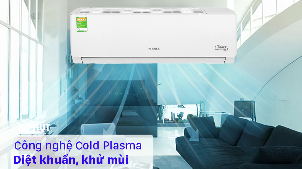 Cold plasma-Máy lạnh Gree Inverter 0.8 HP GWC07PA-K3D0P4 