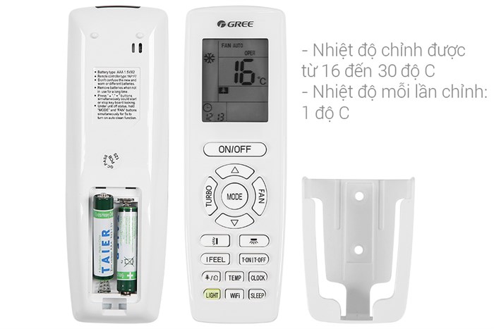 Máy lạnh Gree Inverter 0.8 HP GWC07PA-K3D0P4 Màu Trắng