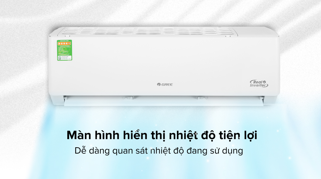 Máy lạnh Gree Inverter 1 HP GWC09PB-K3D0P4 - Màn hình hiển thị nhiệt độ