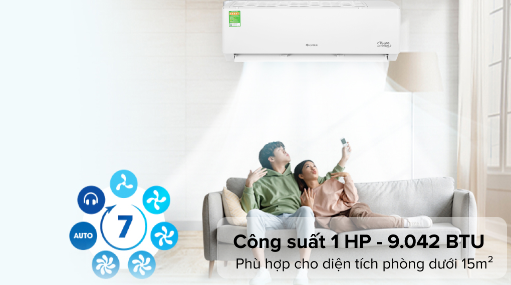 Máy lạnh Gree Inverter 1 HP GWC09PB-K3D0P4 - Công suất 1 HP