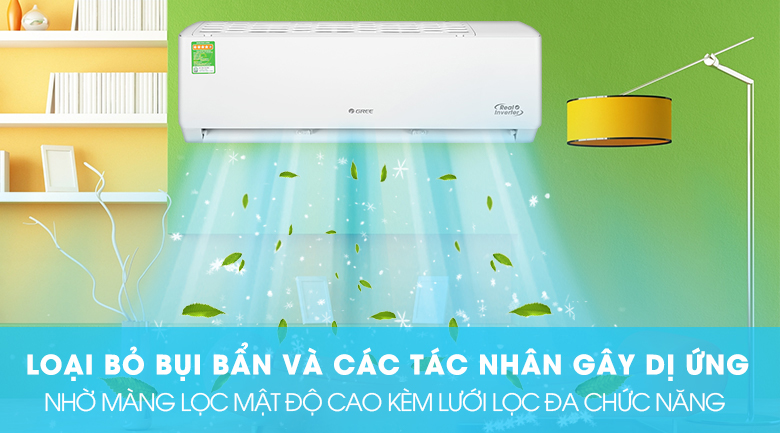 Máy lạnh Gree Inverter 1.5 HP GWC12PB-K3D0P4 - Màng lọc mật độ cao kèm lưới lọc đa chức năng