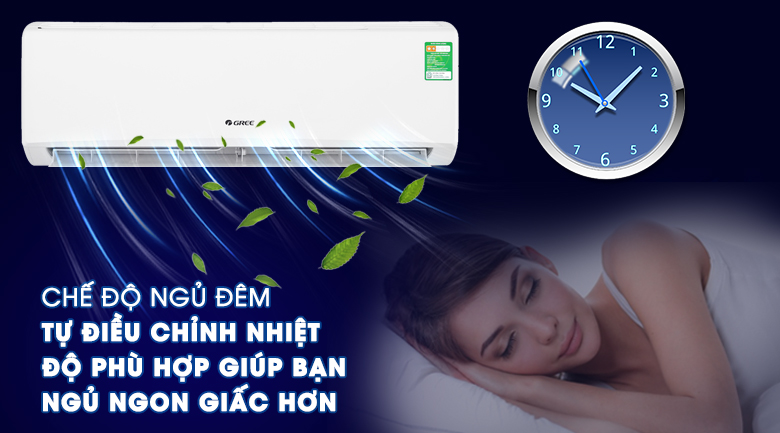 Ngủ đêm - Máy lạnh Gree 1.5 HP GWC12KC-K6N0C4