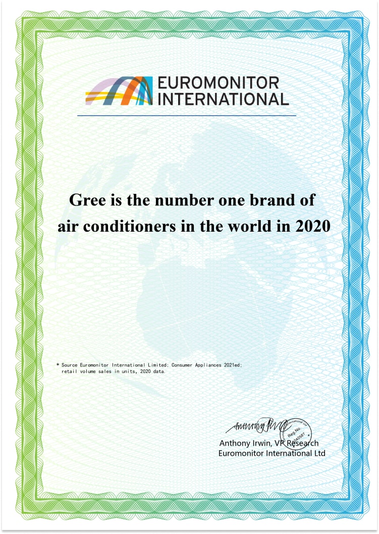  Gree được chứng nhận là thương hiệu máy lạnh số 1 thế giới năm 2019