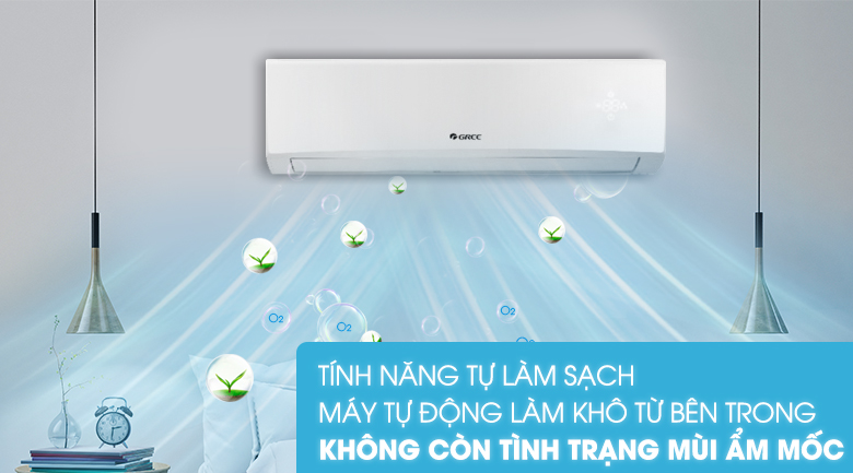 Tự làm sạch-Máy lạnh Gree 2 HP GWC18KD-K6N0C4