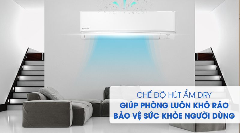 Máy lạnh 2 chiều Panasonic Inverter 1 HP CU/CS-YZ9WKH-8-Không gian khô ráo, bảo vệ sức khỏe người dùng nhờ chức năng hút ẩm