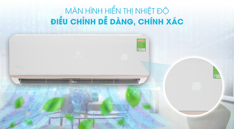 Điều hòa Electrolux Inverter 9000 BTU ESV09CRR-C6 - Màn hình hiển thị nhiệt độ