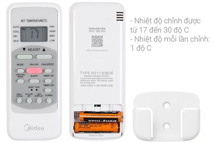 Máy lạnh Midea 1 HP MSAFA-10CRN8 Màu Trắng