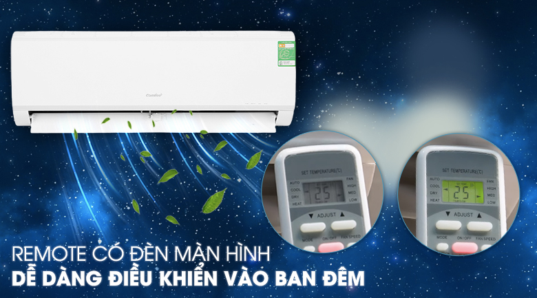 Máy lạnh Comfee 1 HP SIRIUSA-9E - Remote có đèn màn hình