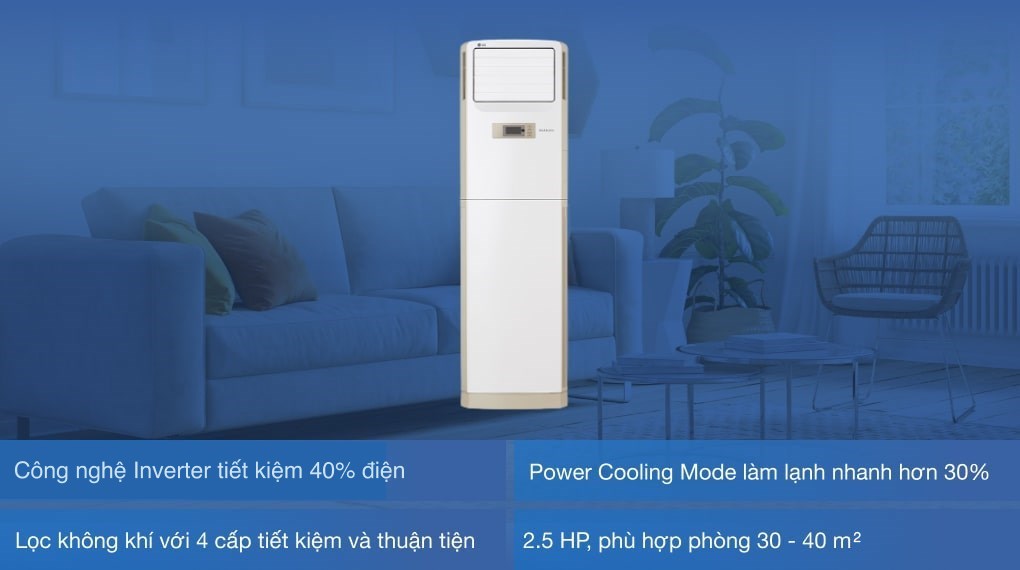 Máy lạnh Tủ đứng LG Inverter 2.5 HP APNQ24GS1A4