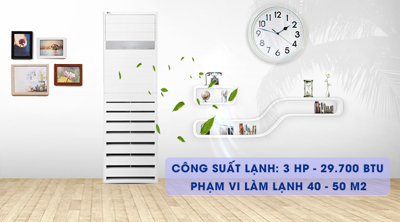 Công suất làm lạnh lớn - Máy lạnh Tủ đứng LG Inverter 3 HP APNQ30GR5A4 Công suất làm lạnh lớn - Máy lạnh Tủ đứng LG Inverter 3 HP APNQ30GR5A4
