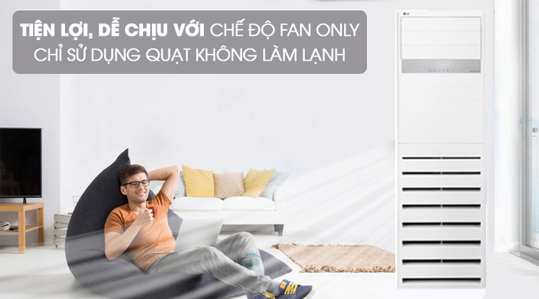 Chế độ Fan Only tạo không khí mát mẻ dễ chịu từ gió quạt Chế độ Fan Only tạo không khí mát mẻ dễ chịu từ gió quạt