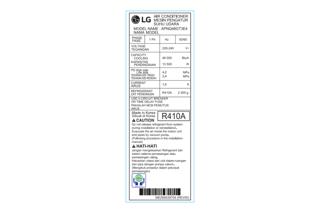 Máy lạnh Tủ đứng LG Inverter 5 HP APNQ48GT3E4