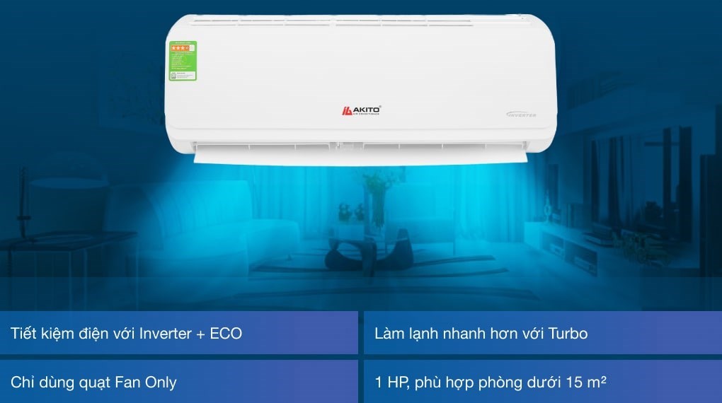 Máy lạnh Akito Inverter 1 HP AIC-09ST