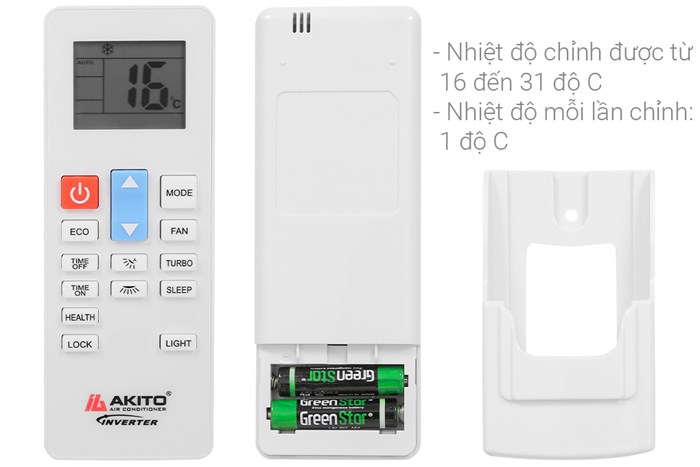 Máy lạnh Akito Inverter 1 HP AIC-09ST Màu Trắng