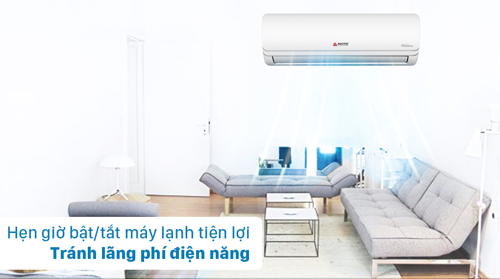 Máy lạnh Akito Inverter 1.5 HP AIC-12ST - Bật tắt máy lạnh tự động với hẹn giờ thông minh