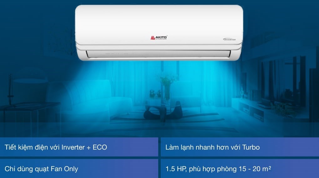 Máy lạnh Akito Inverter 1.5 HP AIC-12ST