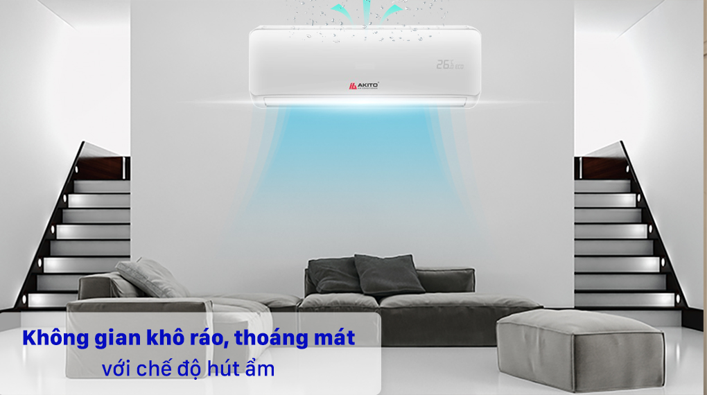 Máy lạnh Akito 1.5 HP AKS-C12OC - Không gian khô ráo với chế độ hút ẩm