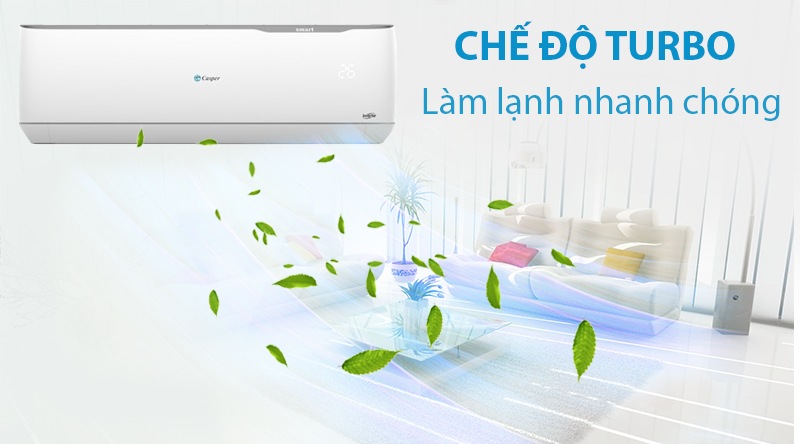 Máy lạnh 2 chiều Casper Inverter 12000 BTU GH-12TL32-Làm lạnh nhanh chóng với chế độ Turbo