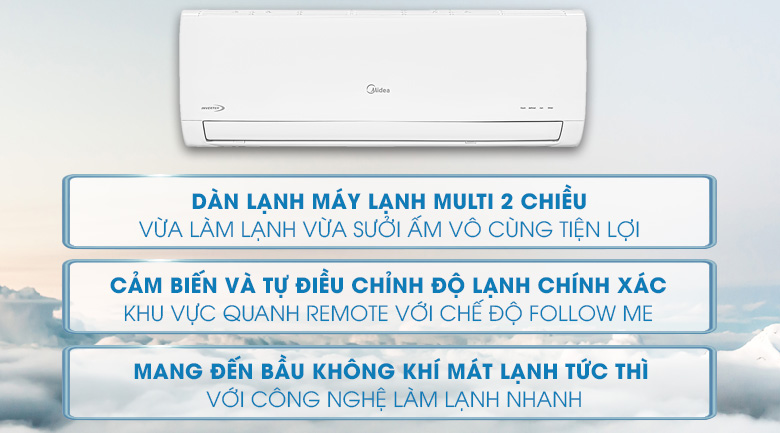 Dàn lạnh Multi 2 chiều Midea Inverter 1.5 HP MSAFBU-12HRD