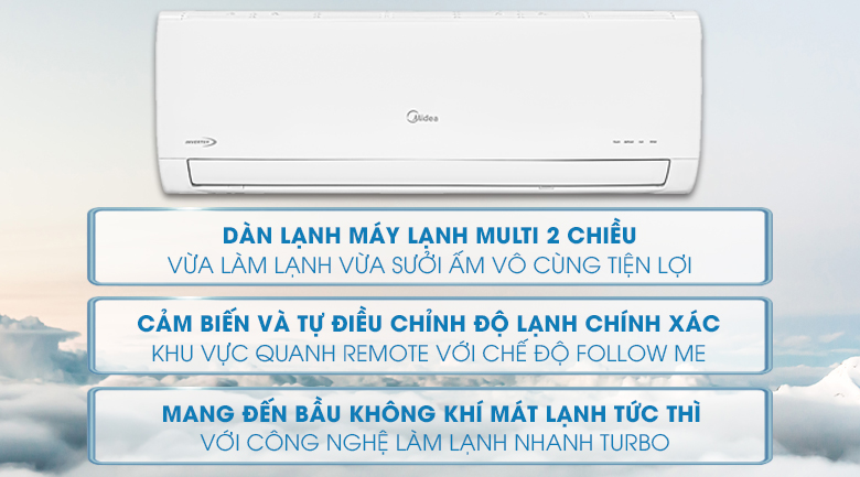 Dàn lạnh Multi 2 chiều Midea Inverter 1.5 HP MSAFBU-12HRD - 2