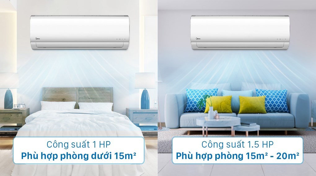 Bộ multi Midea 2 dàn lạnh 1 HP MSAFBU-09HRD và 1.5 HP MSAFBU-12HRD