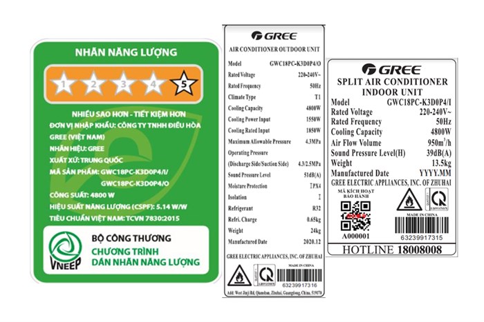 Máy lạnh Gree Inverter 2 HP GWC18PC-K3D0P4 Màu Trắng