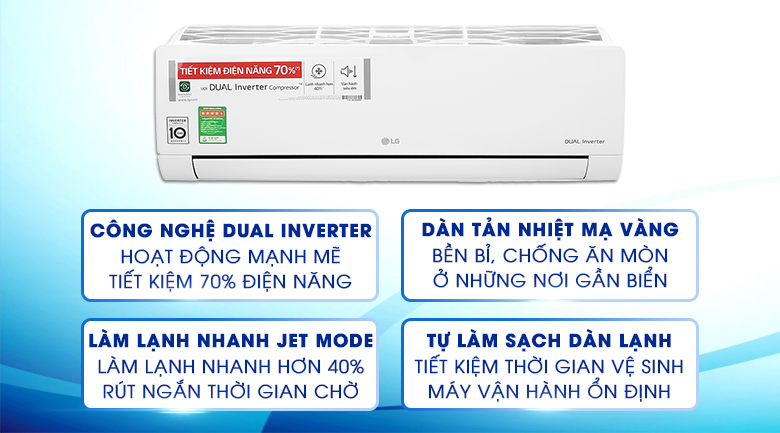 Máy lạnh LG Inverter 1.5 HP V13ENH1 - 18
